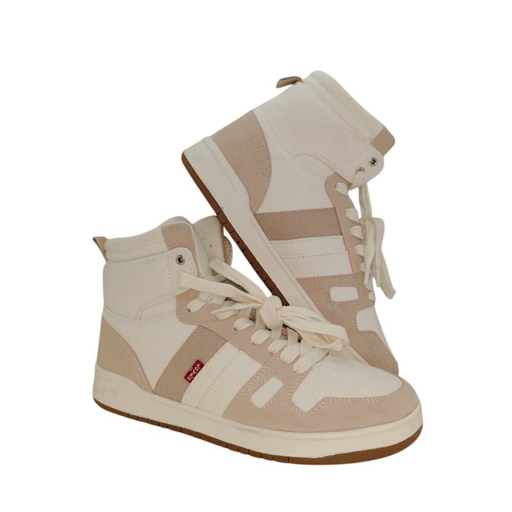 Levi's BB-Hi-CVS Womens NEW w/Tags White & Beige Dress Sneakers - sz. 9